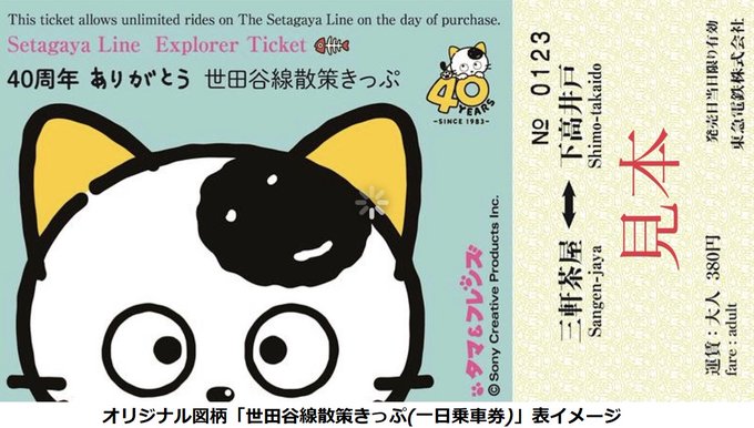 【ソニー・クリエイティブプロダクツ】「タマ＆フレンズ～うちのタマ知りませんか？～」40周年を記念し、東急電鉄 世田谷線で