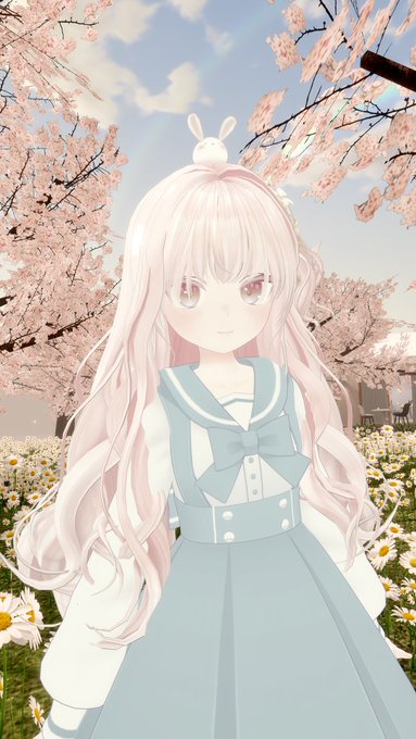 おはよー一緒にお花見しましょう🌸world: Charlotte's SAKURA Island 桜咲く幸せの島by C