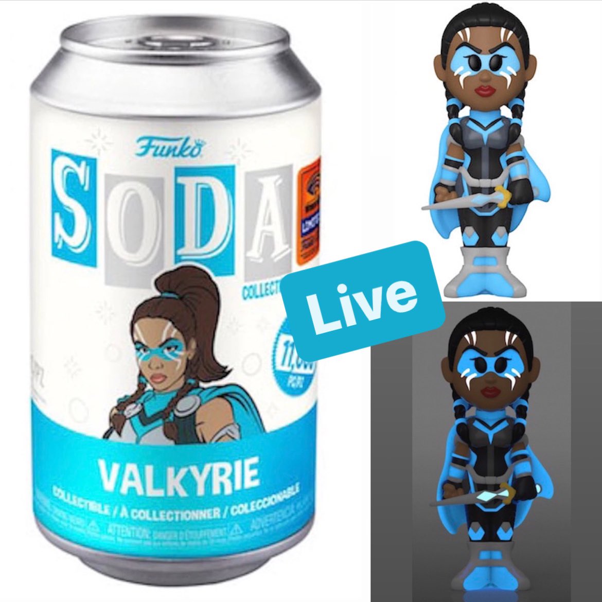 Now live EE! The Wonder Con EE exclusive Valkyrie Funko Soda! With GITD Chase ~ head to the link b...