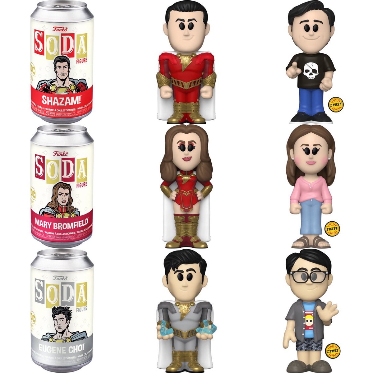 Full glams for the new Shazam Funko Sodas! I’m liking the chases with each chase being their young...