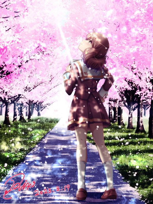 桜が満開新部長になって新たな決意を胸に奏でる曲は「響けユーフォニアム」 #イラスト #響けユーフォニアム #黄前久美子 