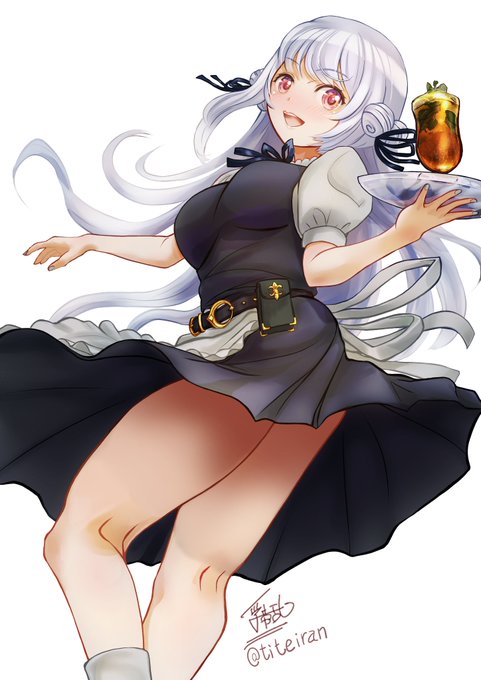 タコス屋ブレイズさんとのコラボカフェを記念して、ウェイトレスエアリさんを描いて頂きました!ウェイトレス服は異世界食堂のア タコス屋ブレイズさんとのコラボカフェを記念して、ウェイトレスエアリさんを描いて頂きました!ウェイトレス服は異世界食堂のア