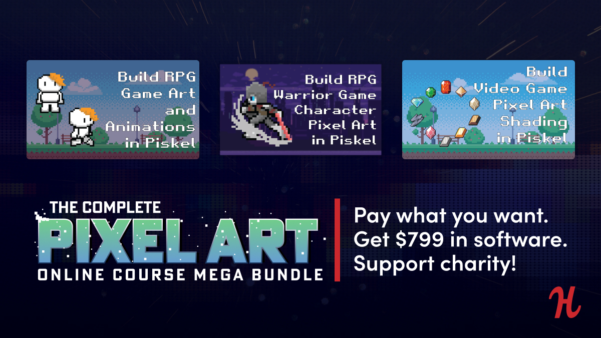 Pay what you want for a comprehensive course in 2D pixel art game design, from making eye-catching s...