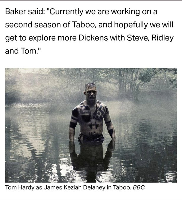 Taboo producers are "currently" working on long-awaited seas