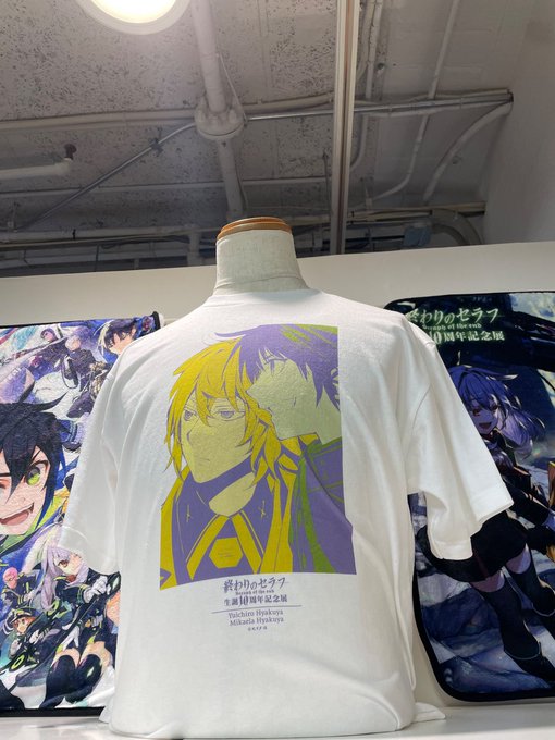 【グッズ紹介】オリジナルTシャツ B優一郎・ミカエラの美麗イラストと記念展ロゴを使用したオリジナルTシャツです。サイズ　