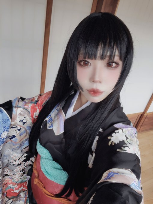 速報~今日は地獄少女🦋閻魔あい、ちゃんと振袖にしたよ~~~#コスプレ 速報~今日は地獄少女🦋閻魔あい、ちゃんと振袖にしたよ~~~#コスプレ