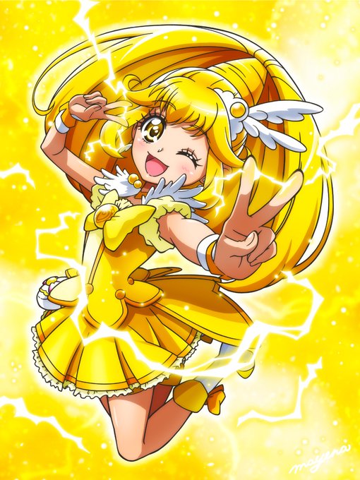 ピカピカぴかりんじゃんけんぽん♪キュアピース!⚡️#precure #プリキュア #nitiasa ピカピカぴかりんじゃんけんぽん♪キュアピース!⚡️#precure #プリキュア #nitiasa