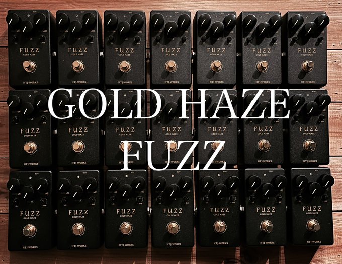 GOLD HAZE FUZZゲルマニウム&amp;シリコン Hybrid初回分の1/3を作り終えました🙌完成品が並ぶとよ