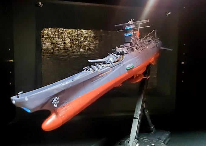 宇宙戦艦ヤマト2202最終決戦仕様アクションベースに乗せて光らせてみた✨😁 