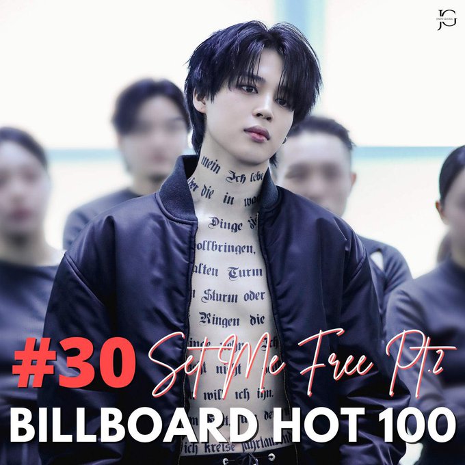 Billboard HOT 100で、ジミンの先行リリース曲「Set Me Free Pt.2」が30位にランクイン‼️