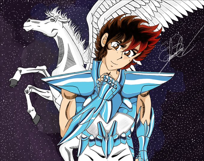 Pegasus Seiya.The Saint of Hope.聖闘士星矢  Saint SeiyaArt by me.