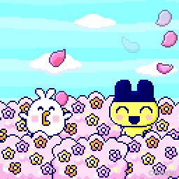 サクラサク🌸散る前にお花見にGO❣️#たまごっち #Tamagotchi #さくら #たまスマ #たまごっちスマート 