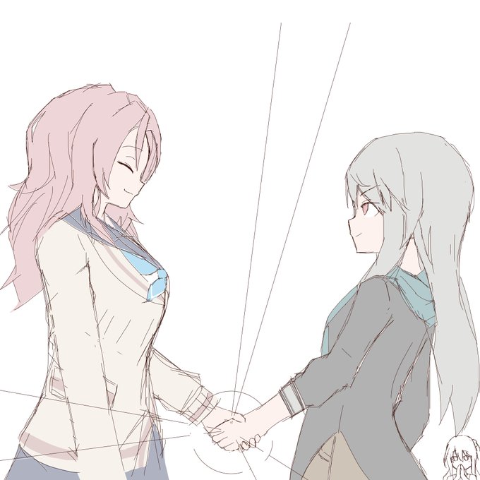 横顔の練習蓮華と真理さんと#バトガ#アリスギア 横顔の練習蓮華と真理さんと#バトガ#アリスギア