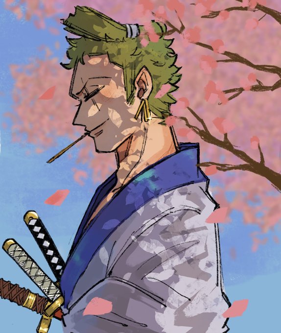 #ONEPIECE 桜の似合う男🌸🟩⚔️ #ONEPIECE 桜の似合う男🌸🟩⚔️