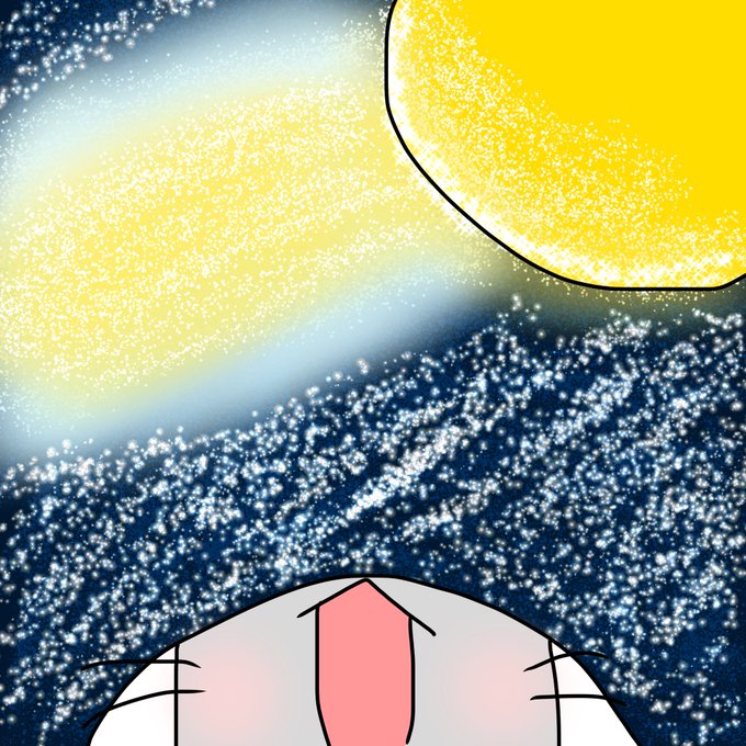 #ねこねこ日本史天の川を描きたかっただけです…(全然天の川じゃない😭) #ねこねこ日本史天の川を描きたかっただけです…(全然天の川じゃない😭)
