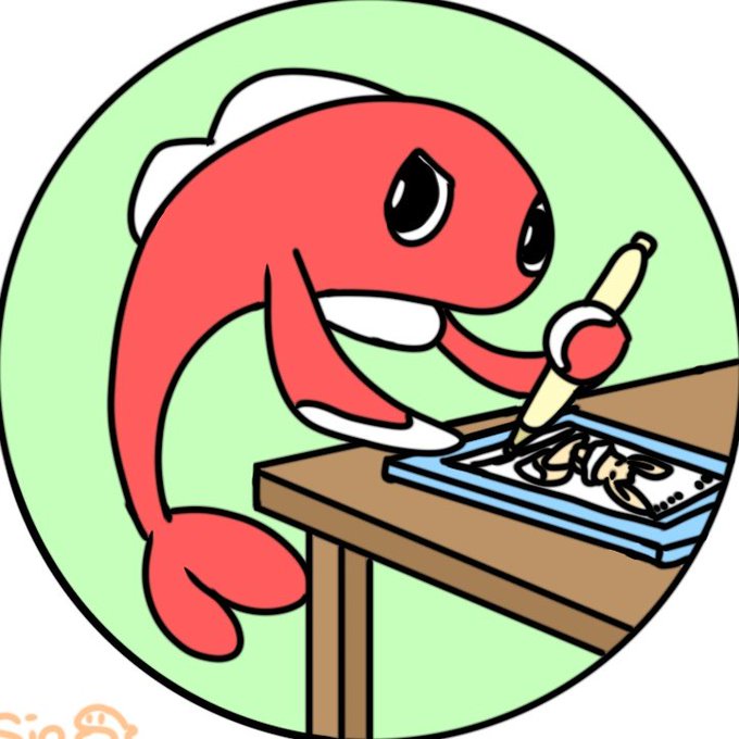 #新しいプロフィール画像実は私はシャリタツでしかも指描きではなくペン描きでした!!🍣🐟 #新しいプロフィール画像実は私はシャリタツでしかも指描きではなくペン描きでした!!🍣🐟