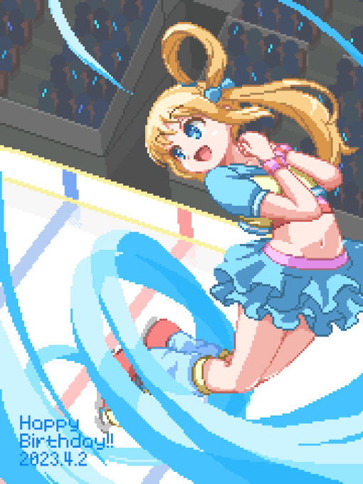 あんちゃん誕生日おめでとう！#福原あん生誕祭2023#prettyrhythm ＃ドット絵 