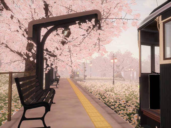 満開の桜と麗かな景色を楽しみながらまったり...🌸World : Charlotte’s SAKURA Island 桜