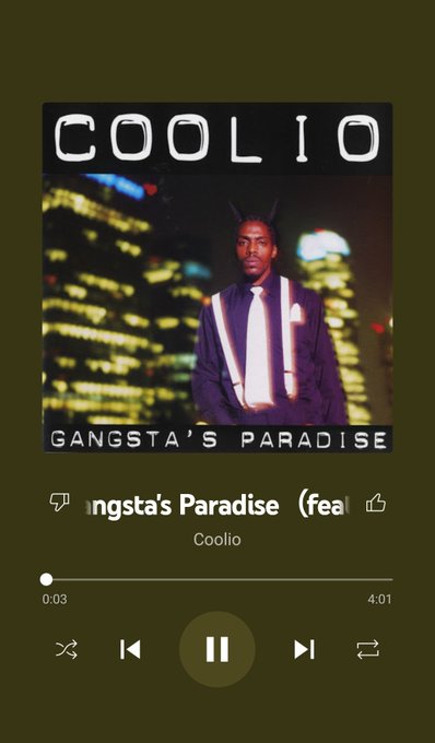 まだシャワー浴びてGangsta’s Paradise聞いてる時間です まだシャワー浴びてGangsta’s Paradise聞いてる時間です