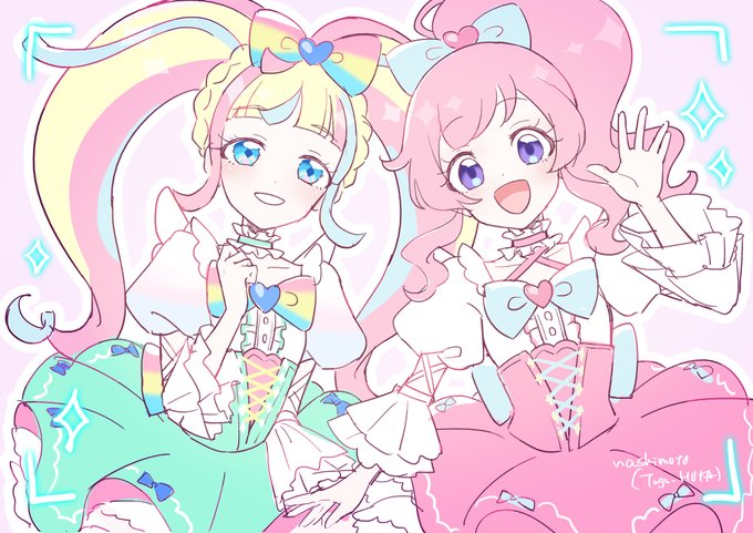 プリチャン5周年おめでとうございます!中々描く機会もないので当時ぶりにみらいとだいあを…💖🌈※非公式ファンアート#プリチ プリチャン5周年おめでとうございます!中々描く機会もないので当時ぶりにみらいとだいあを…💖🌈※非公式ファンアート#プリチ