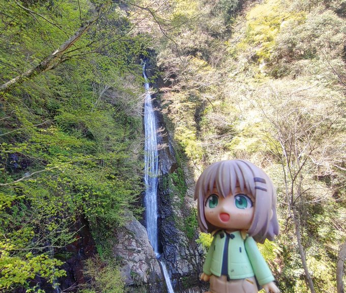 洒水の滝観瀑台から。#ねんどろいど#ヤマノススメ 