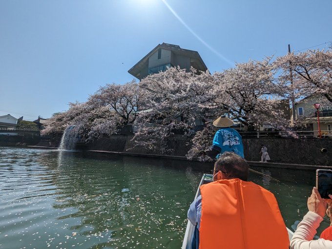 ナマコの3泊4日の大垣旅は舟下りして水まん氷食べてサンコックで〆🤗✨✨✨今年も満開の桜の時期に来られて幸せでした🤗🌸🌸🌸