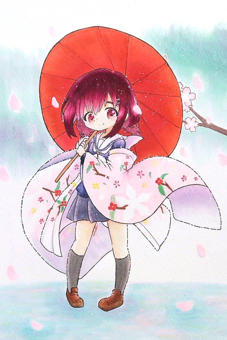 なるちゃんおめでとうございます!!🌸#関谷なる生誕祭2023 #ハナヤマタ #アナログイラスト なるちゃんおめでとうございます!!🌸#関谷なる生誕祭2023 #ハナヤマタ #アナログイラスト