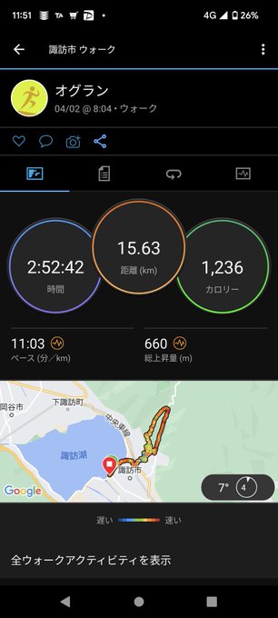 今日のLSDウォーク👨‍🦯は、諏訪湖マラソン発着所のヨットハーバーより途中にいい感じの階段があり10往復ほど交えながらの