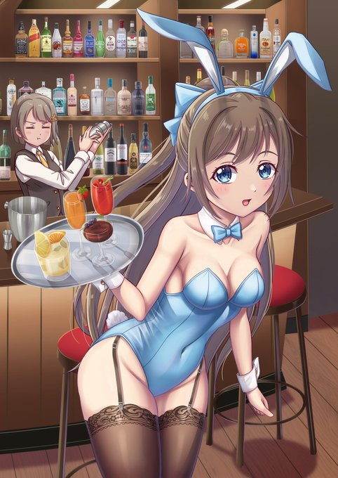 桜坂しずく bunny girl in bar #ラブライブ! #虹ヶ咲学園スクールアイドル同好会 #ラブライブ!虹ヶ咲