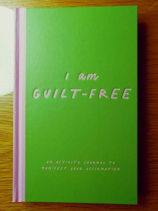 おととい、旅先の大学キャンパス内で購入した一冊（ワークブック）『I am GUILT-FREE』（"もう罪悪感なんて感じ