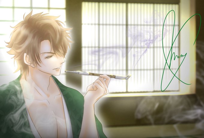 前から描いてみたかった、気怠げな秀吉…🚬ふー…、ようやく消化🙌 #イケ戦 #イケメン戦国 #豊臣秀吉 前から描いてみたかった、気怠げな秀吉…🚬ふー…、ようやく消化🙌 #イケ戦 #イケメン戦国 #豊臣秀吉