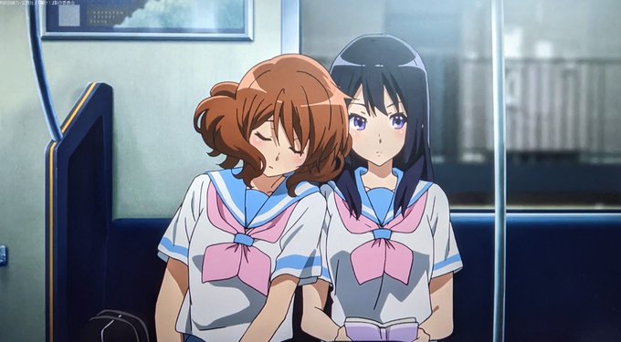 今日から2期スタートまなつのファンファーレは導入部から思い出し泣きもたれかかる久美子に頬寄せる麗奈かわいい#響けユーフォ 今日から2期スタートまなつのファンファーレは導入部から思い出し泣きもたれかかる久美子に頬寄せる麗奈かわいい#響けユーフォ