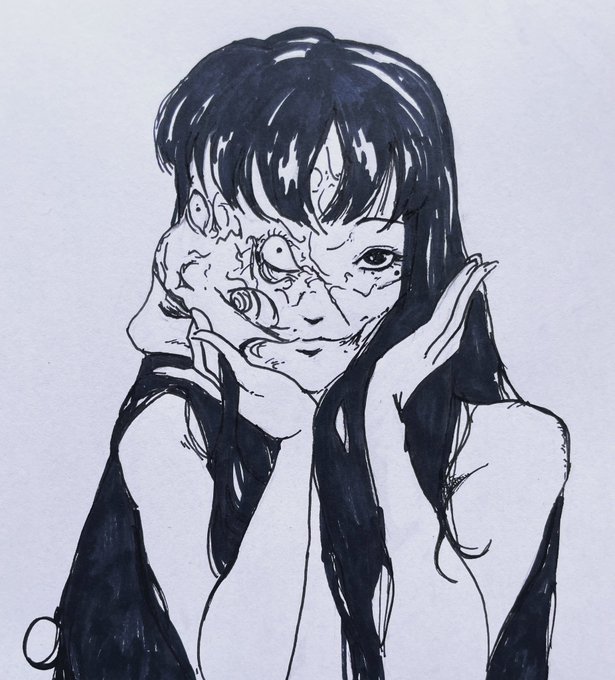 富江#イラスト #伊藤潤二 富江#イラスト #伊藤潤二