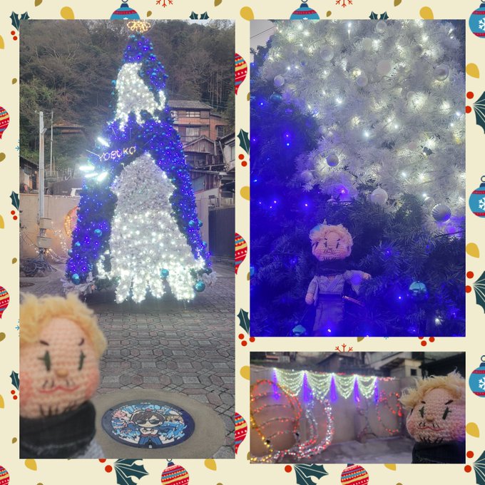 「イカす」クリスマスツリー#クリスとさるく佐賀県の旅#クリスとさるく唐津の旅⁡#呼子朝市通り#イカすクリスマスツリー#カ
