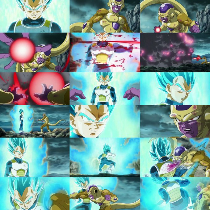 SSJ Blue Vegeta (ベジータ) vsGolden Freezer (ゴールデンフリーザ).Dragon B