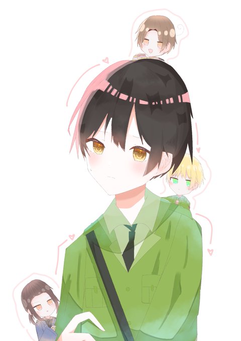 推し4人で服交換しました〜!#ヘタリア #hetalia 推し4人で服交換しました〜!#ヘタリア #hetalia
