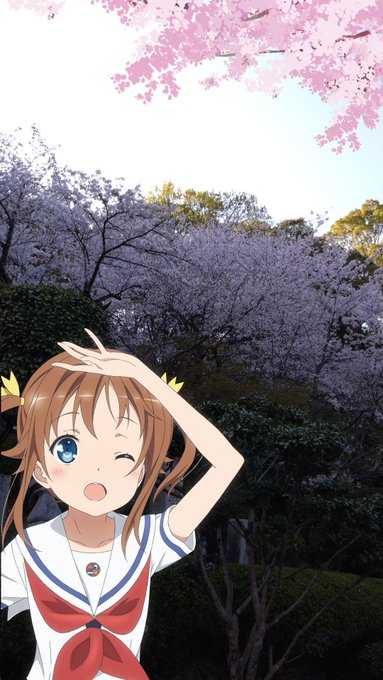 桜、キレイですね!#はいふり 桜、キレイですね!#はいふり