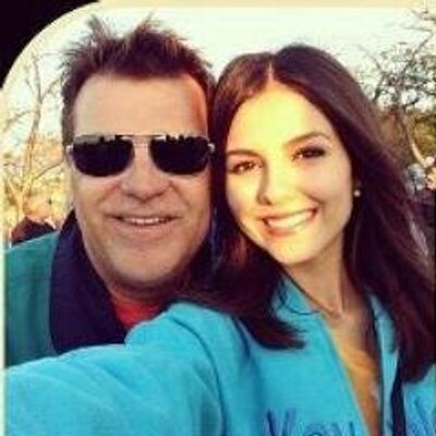 Photo of Victoria Justice  & her Father  Zack Justice