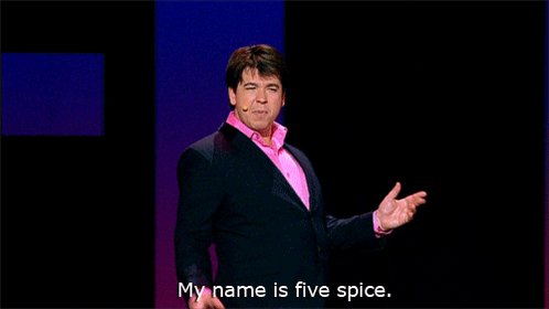 RT @Channel4: Every time @jamieoliver mentions 'five spice' we can't help but think about this... #FridayNightFeast https://t.co/F4yUpXWyuQ