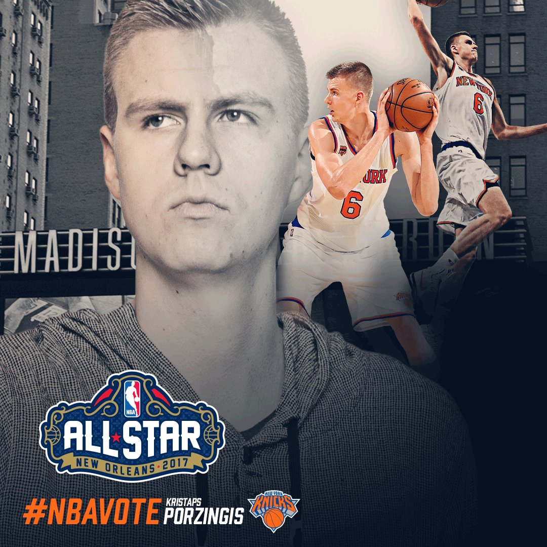 RT @nyknicks: Retweet to #NBAVote for Kristaps Porzingis #NYKtoNOLA

Visit https://t.co/pKqjGy9x01 https://t.co/bFkR9ZqMYD