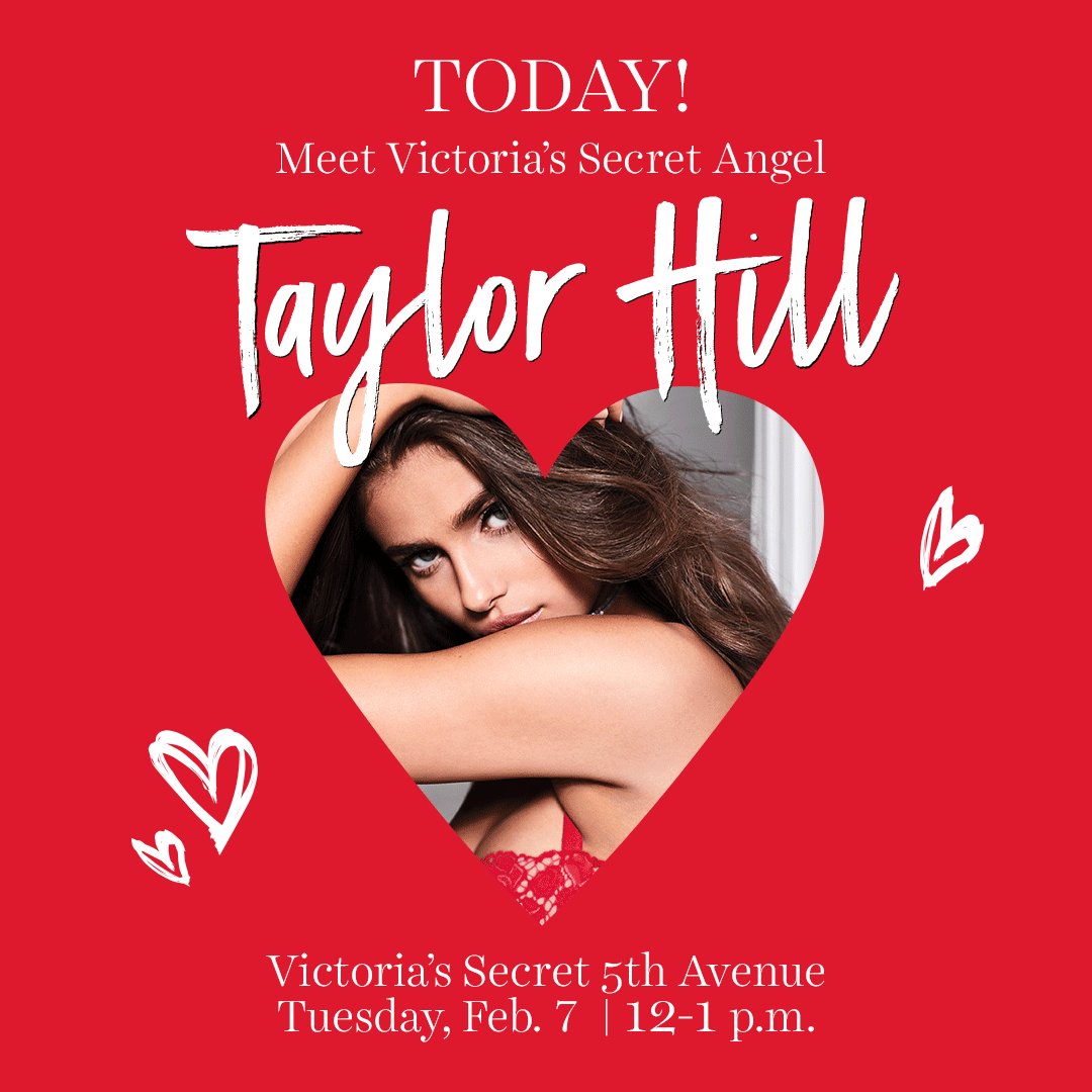 TODAY! @TaylorMarieHill ❤️️ NYC—meet her at #VS5thAveNYC from 12-1pm. https://t.co/XmV3ecyBjo https://t.co/WQ986j9Cn6