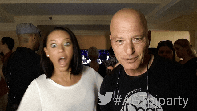 RT @nbcagt: America's GIF Talent at the #AGTpjparty with @howiemandel and @OfficialMelB http://t.co/A2qzf6rDVa