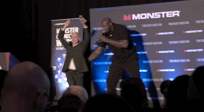 RT @MonsterProducts: ICYMI: last year at #MonsterCES Press Conference - When @Shaq slaps your butt and tells you to dance, you dance! https…
