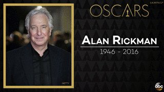 RT @ABC: Rest in peace, Alan Rickman. #Oscars https://t.co/pNEk4LEhPz
