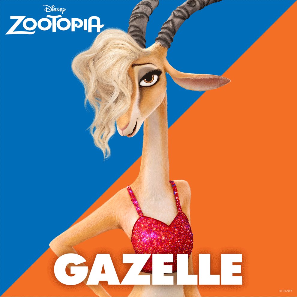 RT @RocNation: .@Shakira plays Gazelle in @DisneyZootopia & sings 