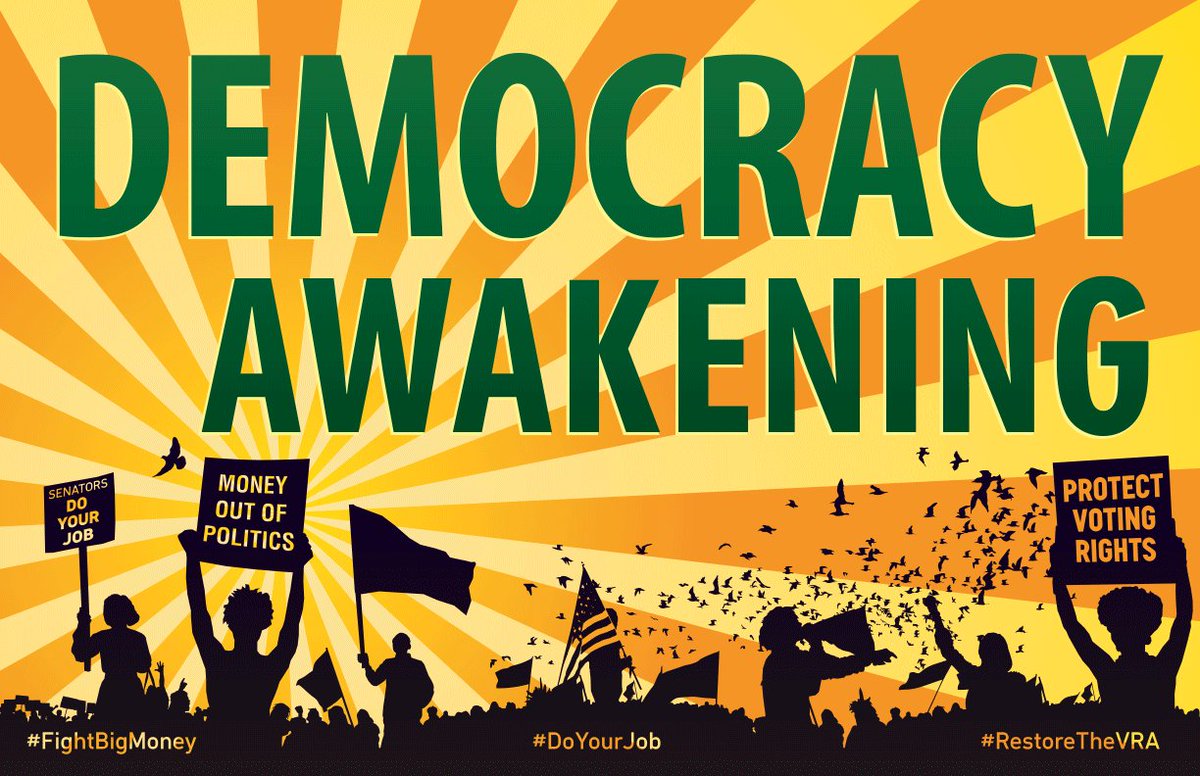RT @DemAwakening: .@DemAwakening is coming together to reawaken the spirit of true democracy. #RestoreTheVRA #FightBigMoney #DoYourJob http…