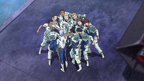 一方、第7話のマスク部隊。全員がクンタラ出身の彼らはステップを踏みません。第1話ではウォークライを披露していたルインもク 一方、第7話のマスク部隊。全員がクンタラ出身の彼らはステップを踏みません。第1話ではウォークライを披露していたルインもク