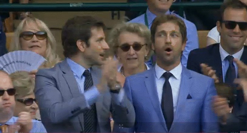 #TBT to twinning with Bradley Cooper at @Wimbledon. Rooting for my buddy @DjokerNole and hero @andy_murray! https://t.co/vnYakcy5uy