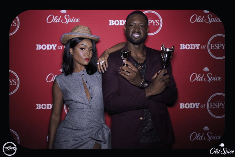 RT @espn: #BodyIssue cover athlete @DwyaneWade and @itsgabrielleu are naturals in the @OldSpice photo booth at the Body Party. https://t.co…