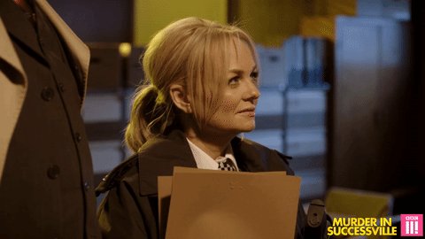 RT @TigerAspectUK: .@EmmaBunton is NOT comfortable with Sleet's flirting tactics...https://t.co/J8oTR6Y5Pm #MurderInSuccessville https://t.…